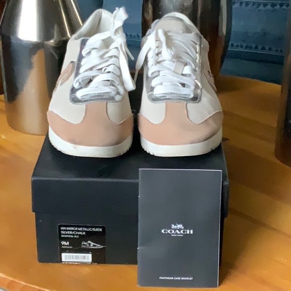COACH: Ian Mirror Metallic/Suede Sneakers - Picture 4 of 16
